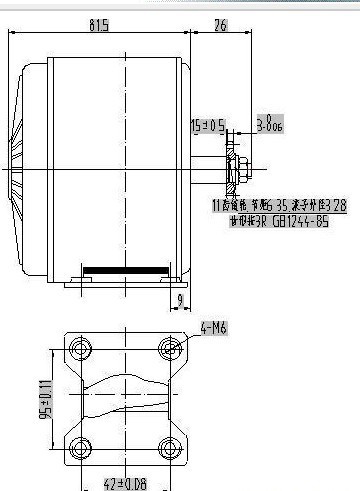 羚鹰小小海豚电机24v350w皮带轮齿轮传动电机小海豚滑