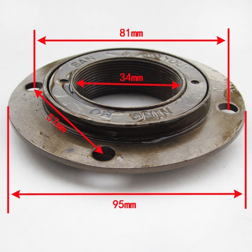 Anti-tooth flywheel Four-hole toothless large and small freewheel outer diameter 95mm metric threaded one-way live flywheel for electric tricycles